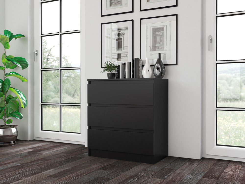 m3_black Malwa M3 Chest of Drawers - Black - Image 3