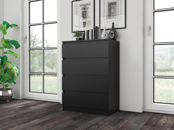 Malwa M4 Black 4-Drawer Chest - Image 5