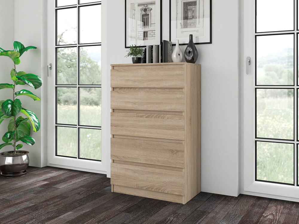 m5_sonoma Malwa M5 5-Drawer Chest - Sonoma Oak - Image 5