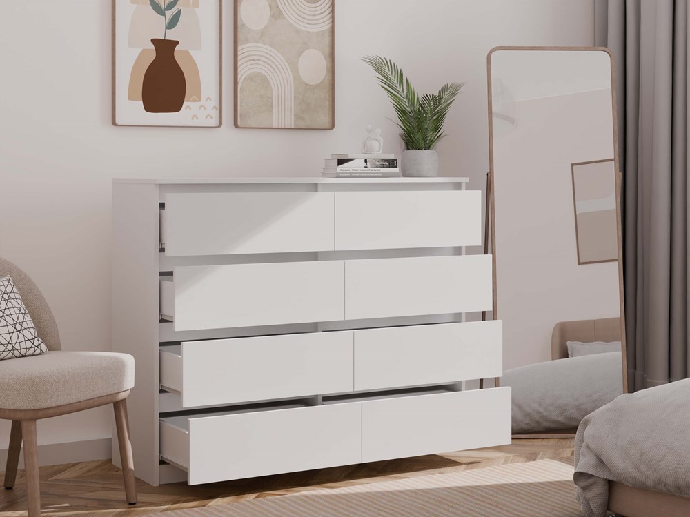 m8_120_biel_2 Malwa M8 8-Drawer Dresser - White - Image 4