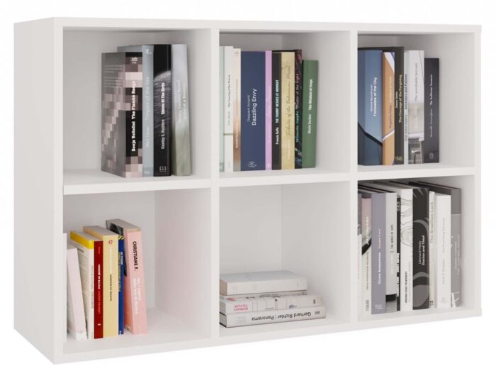 Grid Mini 2x3 White Bookcase - Image 1