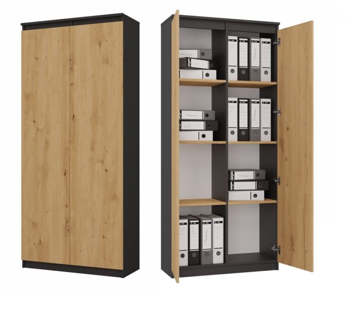 Orwin RS-80 Anthracite Oak Bookcase - Image 1