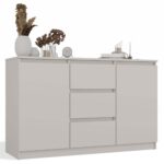 Malwa 2-Door 3-Drawer Chest – Beige Finish