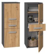 Ardent Tall Cabinet Anthracite & Oak