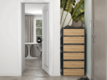 Axton Shoe Cabinet – Anthracite & Oak Effect - Image 6