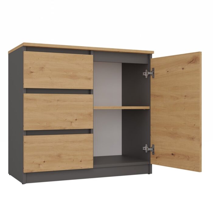 Costa Modern Sideboard – Anthracite & Oak - Image 4