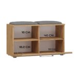 Opira Shoe Cabinet – Oak Finish - Image 8