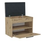 Lomera Mini Shoe Cabinet – Oak Effect - Image 3