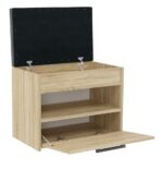 Parma MINI Shoe Cabinet with Seat in Sonoma Oak - Image 3