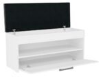 Parma Shoe Cabinet with Seat in White Matt - Image 3