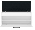 Parma Shoe Cabinet with Seat in White Matt - Image 4
