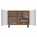 Kama Slim 2-Door Cabinet – Navy Blue & Oak - Image 7