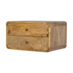 Oak-ish 2 Drawer Floating Bedside - Image 2
