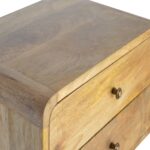 Oak-ish 2 Drawer Floating Bedside - Image 5