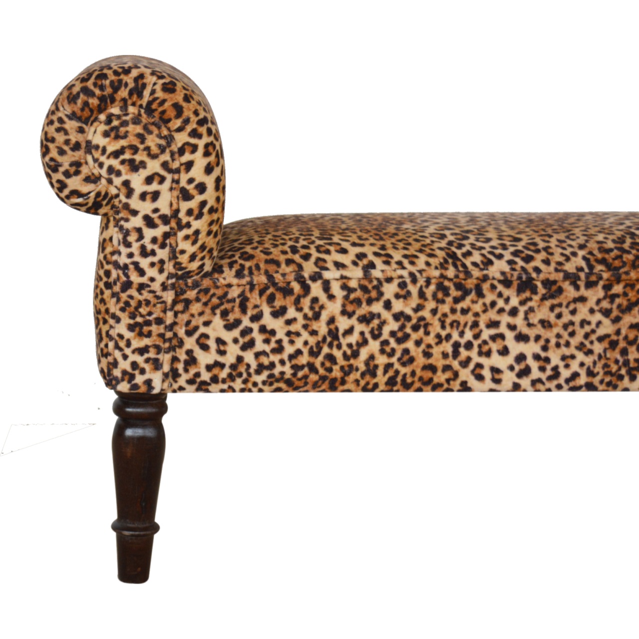products-in878-3_1.jpg Leopard Print Velvet Bench - Image 3