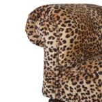 Leopard Print Velvet Bench - Image 5