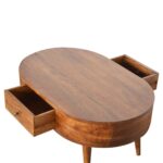 Chestnut Rounded Coffee Table - Image 5