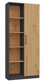Raven RD-80 Anthracite Oak Bookcase