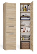 Sara S43 Tall Bathroom Cabinet in Sonoma Oak