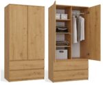 Malwa SS-90 Two-Door Wardrobe in Artisan Oak