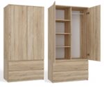 Malwa SS-90 Two-Door Wardrobe in Sonoma Oak