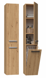 Nel IV Tall Bathroom Cabinet in Artisan Oak