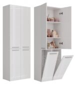 Glossy White Twin Cabinet