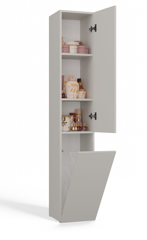 prompttipon Nel IV Tall Bathroom Cabinet in Cashmere - Image 5