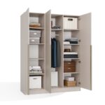Wardrobe Soria 150 3-Door Beige - Image 10