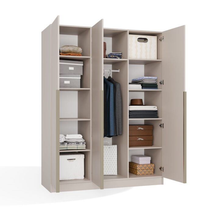Wardrobe Soria 150 3-Door Beige - Image 10