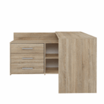 DANY Sonoma Oak Corner Desk - 3 Drawers - Image 2