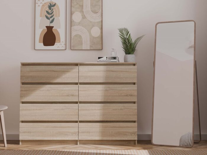 Malwa M8 Wide Chest – Sonoma Oak 140cm - Image 6