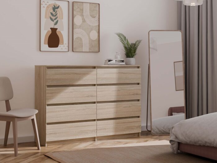 Malwa M8 Wide Chest – Sonoma Oak 140cm - Image 9