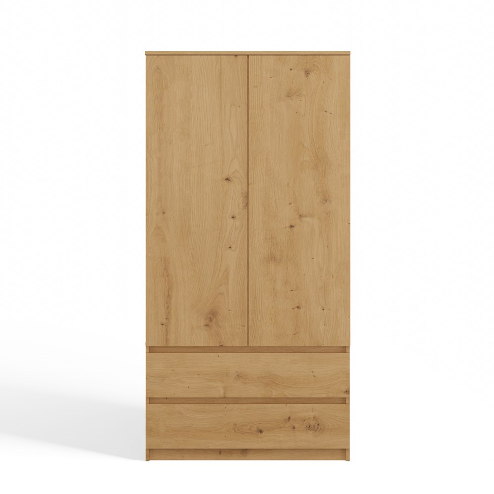 ss-90artisan1 Malwa SS-90 Two-Door Wardrobe in Artisan Oak - Image 4
