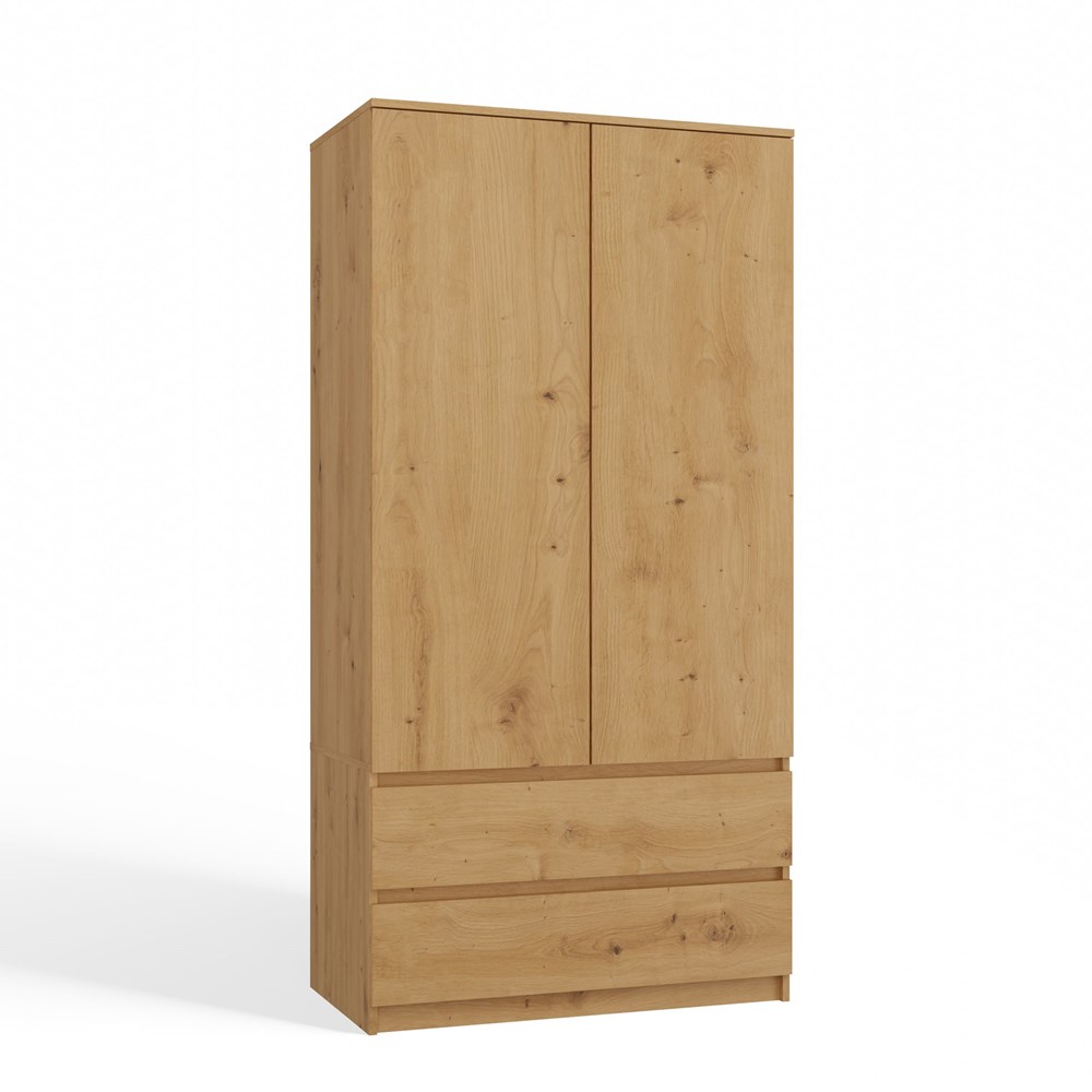 ss-90artisan2 Malwa SS-90 Two-Door Wardrobe in Artisan Oak - Image 6