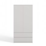 Malwa SS-90 Two-Door Wardrobe in White Matt - Image 5