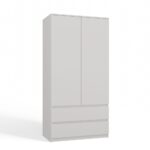 Malwa SS-90 Two-Door Wardrobe in White Matt - Image 8
