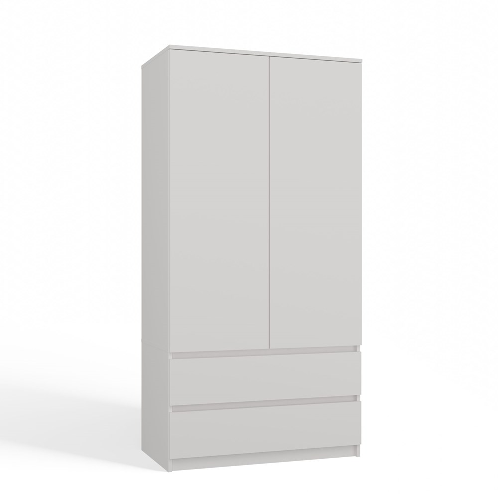 ss-90biel5 Malwa SS-90 Two-Door Wardrobe in White Matt - Image 8