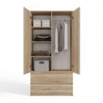 Malwa SS-90 Two-Door Wardrobe in Sonoma Oak - Image 5