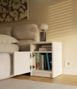 Nova 30 Bedside Cabinet with Door – White - Image 4