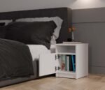 Nova 30 Bedside Cabinet with Door – White - Image 9