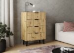 Scandi Slim 4-Drawer Chest – Oak Effect - Image 2