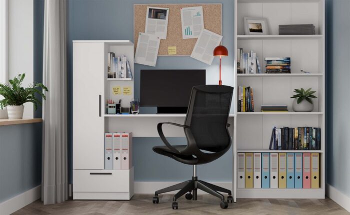 Cosmo Desk & Bookcase Set – White - Image 5