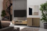 Kamaro Slim 2-Door Sideboard with Slatted Front - Image 6