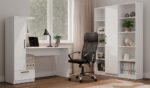Cosmo Desk & Bookcase Set – White - Image 7