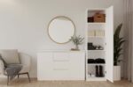 Wardrobe Liora 50 Mirror White - Image 3