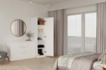 Wardrobe Liora 50 Mirror White - Image 10
