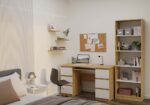 Kuba Writing Desk – Oak & White Finish - Image 3