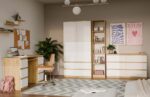 Kuba Writing Desk – Oak & White Finish - Image 11