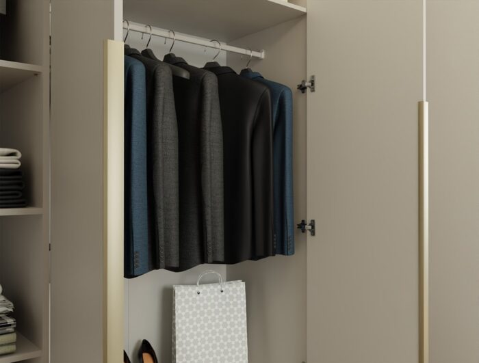 Wardrobe Soria 200 4-Door Beige - Image 6